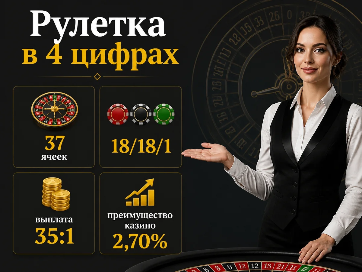 Инфографика: Рулетка в 4 цифрах