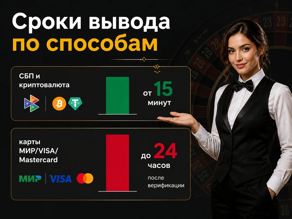 Инфографика: Сроки вывода по способам